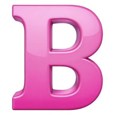 mix color pinks 3d letter p sticker