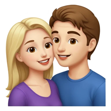 Couple kissing sticker