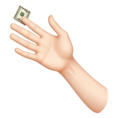 hand borrow money sticker