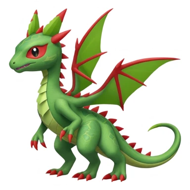Sceptile-Larvitar-Axew-Peppercat-Koraidon-Flygon-fusion, full body sticker
