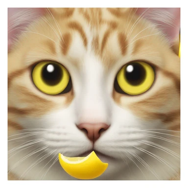 Cat with a Lemon on his nose  sticker