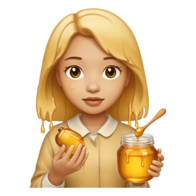 Honey and girl  sticker