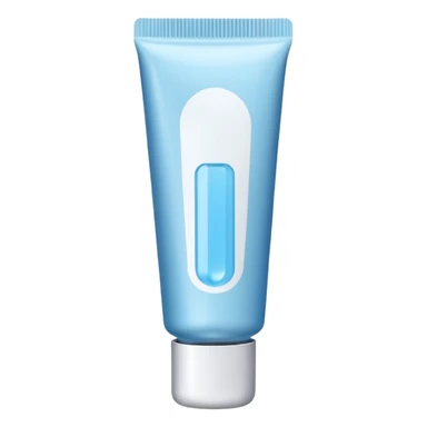 ointment tube light blue and white, thin sticker
