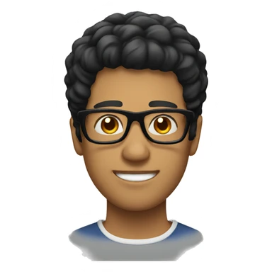 a guy in the glasses, with black hair sticker