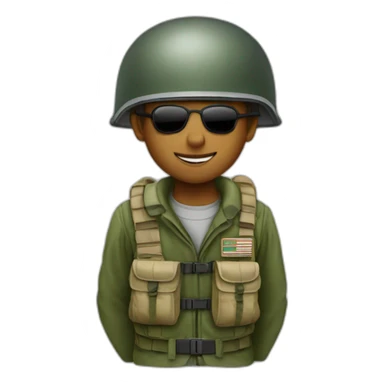 Parachutiste militaire sticker