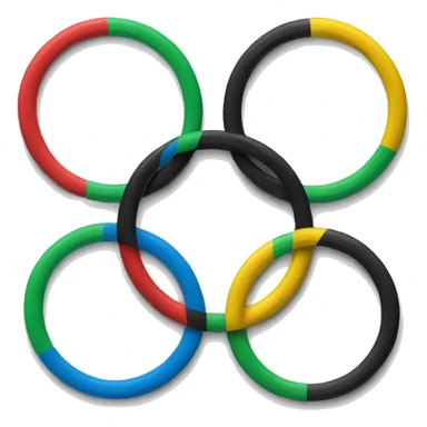 olympic rings blue yellow green black red sticker