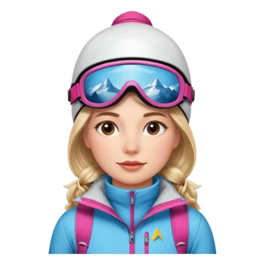 Woman Skiing , Background Matterhorn sticker