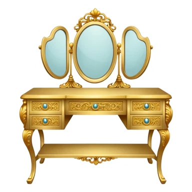 gold DRESSING TABLE sticker