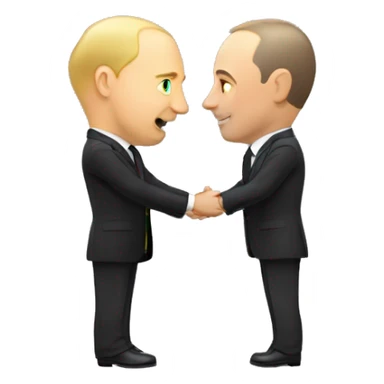 Putin hugging Zelenskyy  sticker