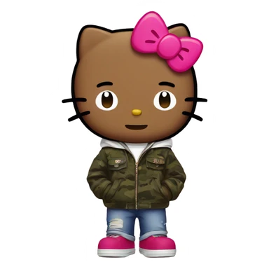 BAPE hello kitty sticker