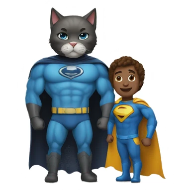 superhero avec un kat sticker