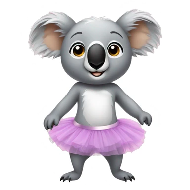koala wearing a tutu sticker