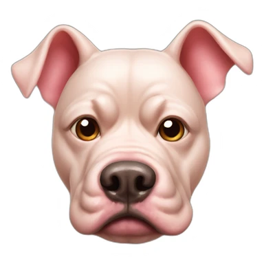 ugly dog and pig hybrid sticker
