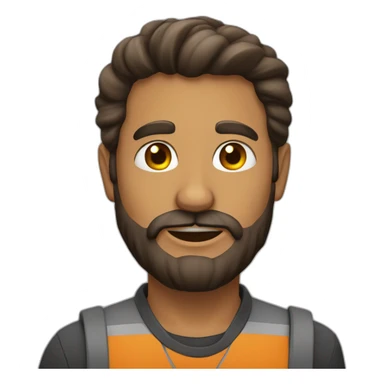 Hombre calvo con barba sticker