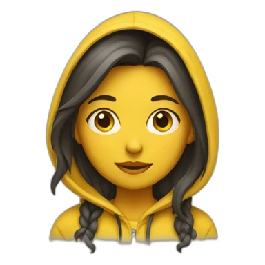 Girl in yellow hoodie sticker