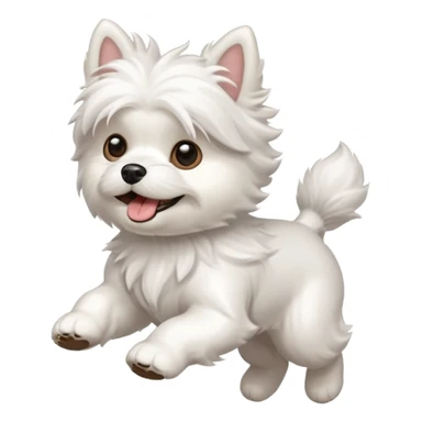 Maltese dog escaping sticker