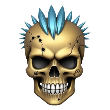 un teschio pirata punk sticker
