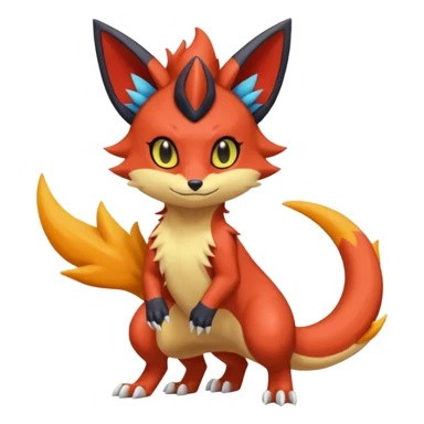 Torracat-Amaura-
Salandit-Fennekin-Fakémon-Digimon-fusion (full body) sticker