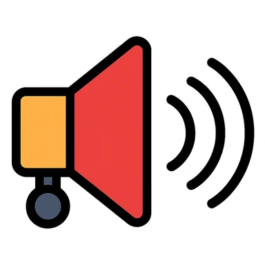 colored loudspeaker icon sticker