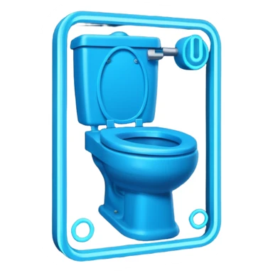 neon toilet sign sticker