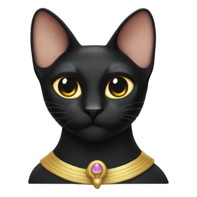 Black cat sphinx  sticker