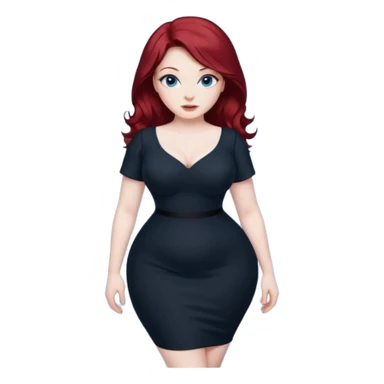 Naked curvy big ass booty pale skin dark red hair blue eyes sticker