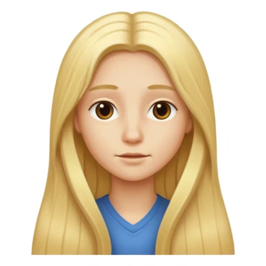 human with really long bloned hair sticker