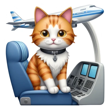 Cat flying boeing 747 from cabin sticker