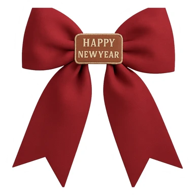 New year bow, remove background sticker