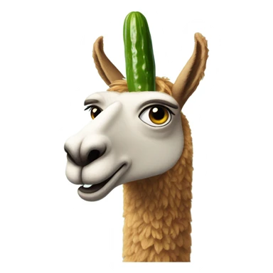 Llama getting hit by a pickle sticker