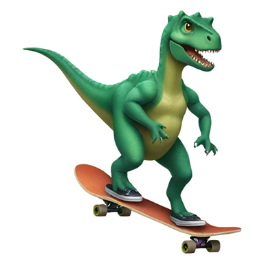 Dinosaur riding skateboard  sticker