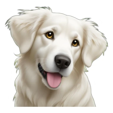 white golden retriever lost sticker