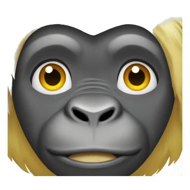 Gorilla with blonde hair sticker