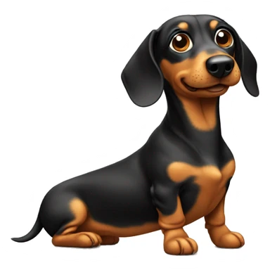 A golden Weiner dog  sticker