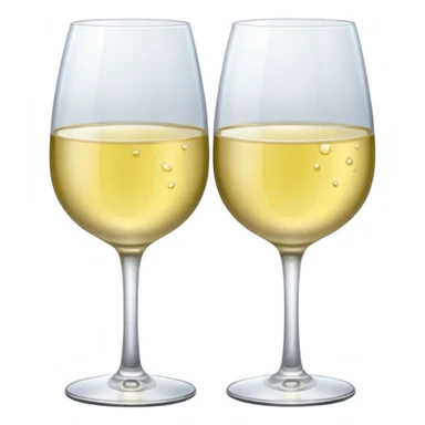 two glasses of white wine sticker