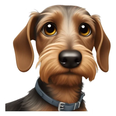 wire haired dachshund boar coloured sticker