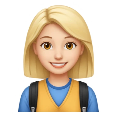 a female college student sticker