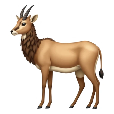 Wildebeest-gazelle-fusion-animal-hybrid-creature, full body sticker