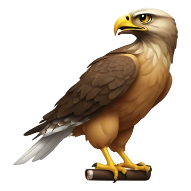 Hawk smoking cigar  sticker