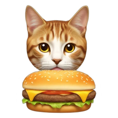 burger cat sticker