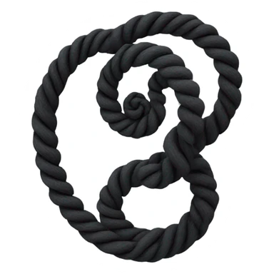 spinning rope, black, spiral sticker