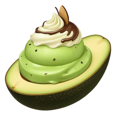 ice cream on avocado sticker