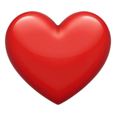 scarlet colored heart sticker