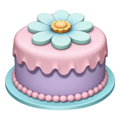 flower-shaped cake sticker