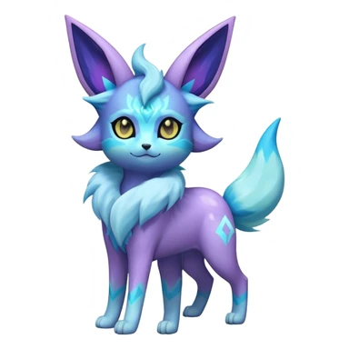 Fluffy celestial Glaceon-Espeon-Umbreon-hybrid, full body sticker