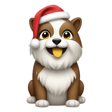Christmas emoji animals sticker
