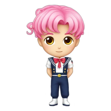 male sailor chibi moon sticker