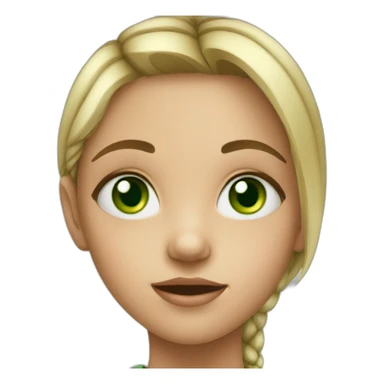 kid girl WITH GREEN EYES sticker