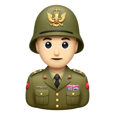 The British army is serious and photorealistic sticker