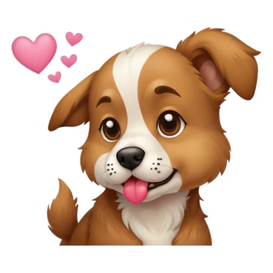 Dog blowing kiss sticker